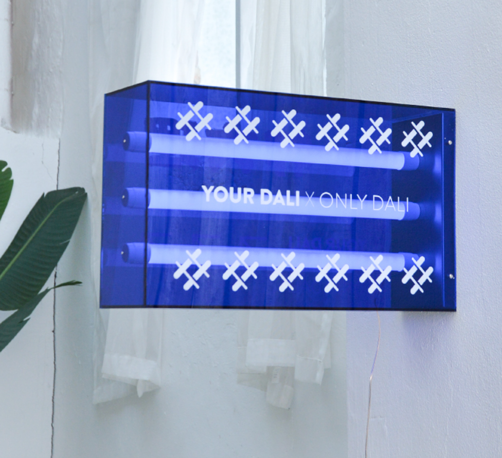 blue acrylic LED sign for your dali